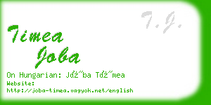 timea joba business card